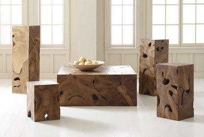 Phillips Collection - Teak Slice Stool, Square - ID65137 veiw 4