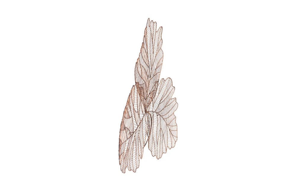 Phillips Collection - Tri Leaf Wall Art, Large, Metal, Copper/Black - TH100860 view 2