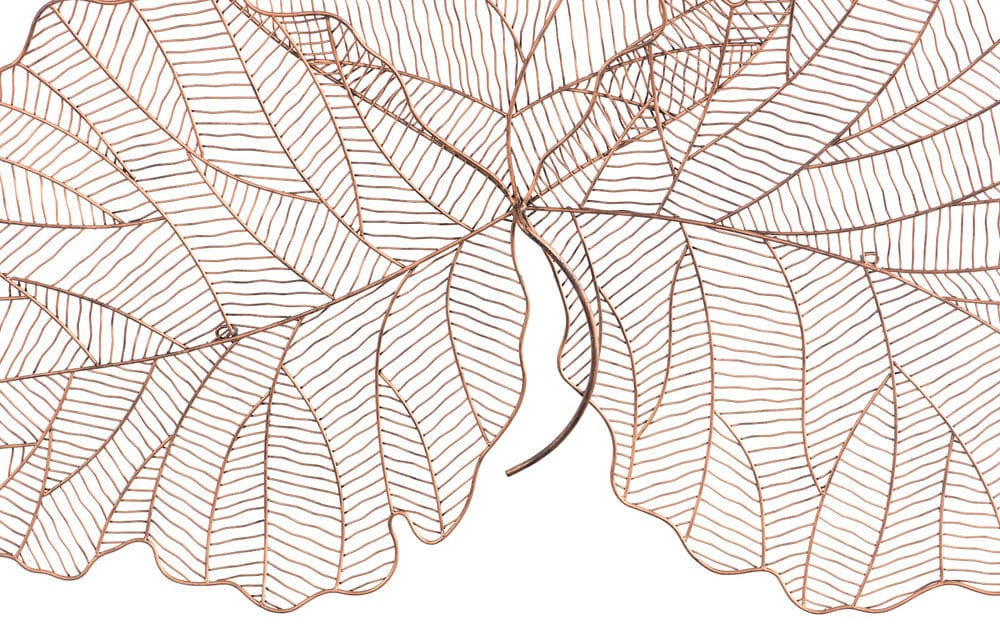 Phillips Collection - Tri Leaf Wall Art, Large, Metal, Copper/Black - TH100860 view 3