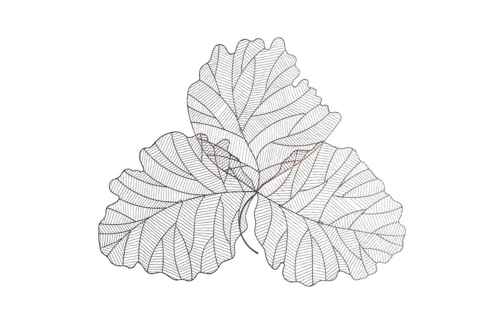 Phillips Collection - Tri Leaf Wall Art, Large, Metal, Copper/Black - TH100860 view 4