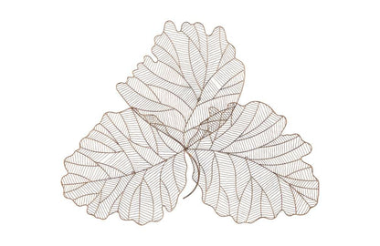 Phillips Collection - Tri Leaf Wall Art, Large, Metal, Copper/Black - TH100860 veiw 1