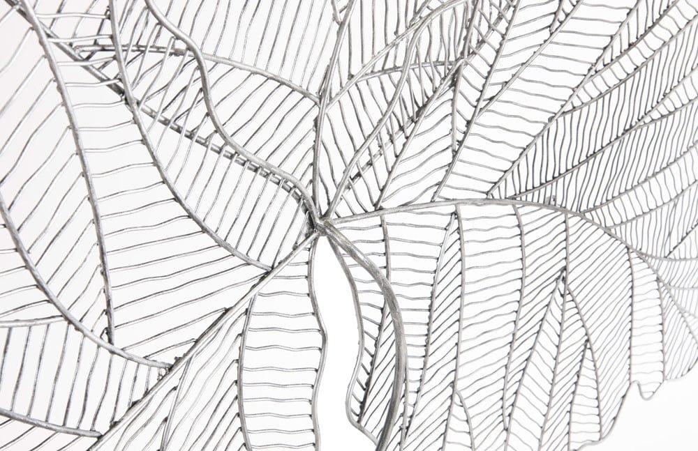 Phillips Collection - Tri Leaf Wall Art, Large, Metal, Silver/Black - TH100857 view 3
