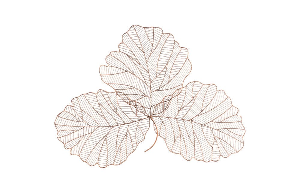 Phillips Collection - Tri Leaf Wall Art, Medium, Metal, Copper/Black - TH100859 view 1
