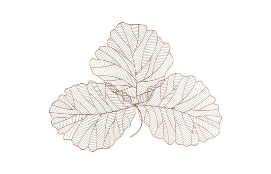 Phillips Collection - Tri Leaf Wall Art, Medium, Metal, Copper/Black - TH100859 view 1