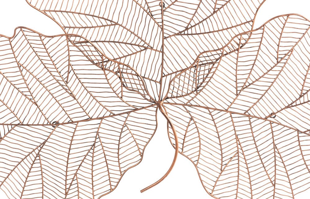 Phillips Collection - Tri Leaf Wall Art, Medium, Metal, Copper/Black - TH100859 view 3