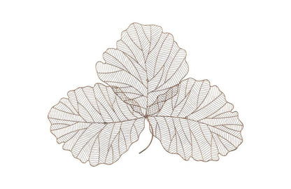 Phillips Collection - Tri Leaf Wall Art, Medium, Metal, Copper/Black - TH100859 veiw 1