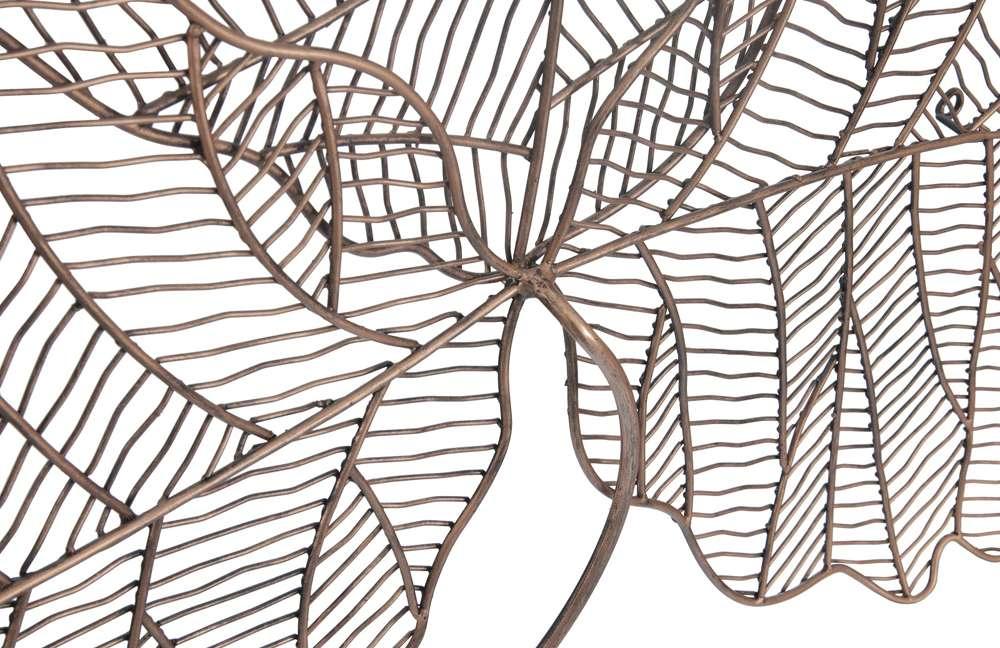 Phillips Collection - Tri Leaf Wall Art, Medium, Metal, Copper/Black - TH100859 veiw 3