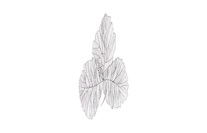 Phillips Collection - Tri Leaf Wall Art, Medium, Metal, Silver/Black - TH100856 view 2