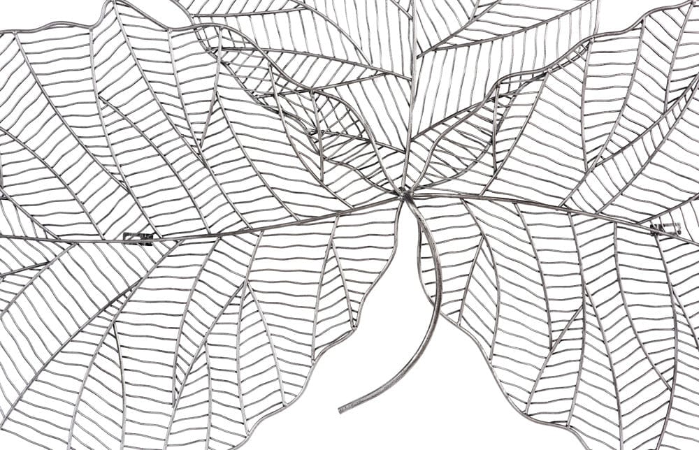 Phillips Collection - Tri Leaf Wall Art, Medium, Metal, Silver/Black - TH100856 view 3