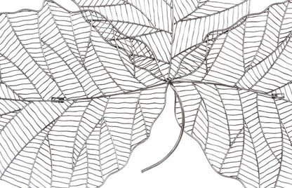 Phillips Collection - Tri Leaf Wall Art, Medium, Metal, Silver/Black - TH100856 view 3