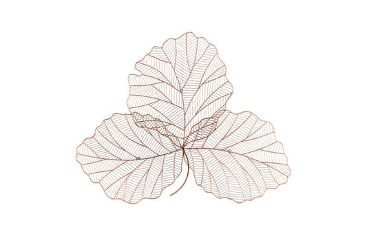 Phillips Collection - Tri Leaf Wall Art, Small, Metal, Copper/Black - TH100858 view 1