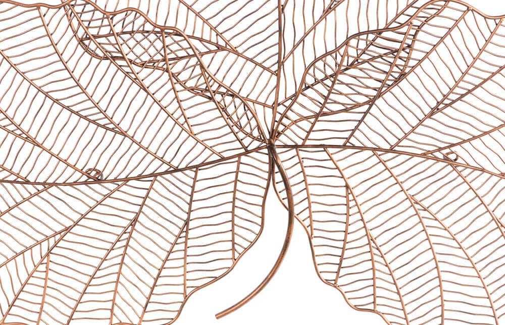 Phillips Collection - Tri Leaf Wall Art, Small, Metal, Copper/Black - TH100858 view 3