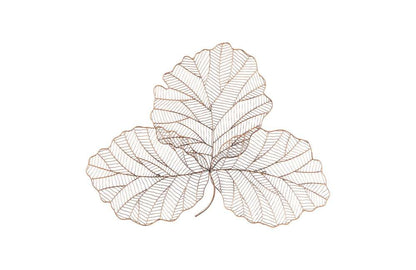 Phillips Collection - Tri Leaf Wall Art, Small, Metal, Copper/Black - TH100858 veiw 1