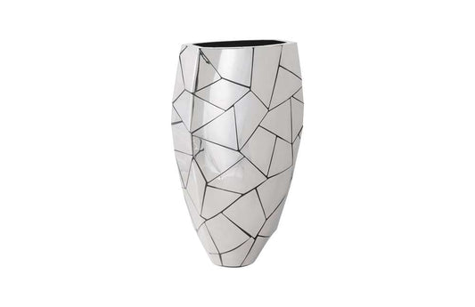 Phillips Collection - Triangle Crazy Cut Planter, Large, Stainless Steel - PH100871 veiw 1