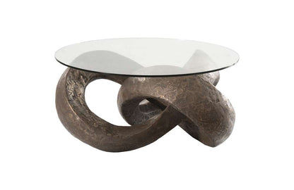 Phillips Collection - Trifoil Coffee Table, Bronze w/ Glass - PH80673 veiw 1