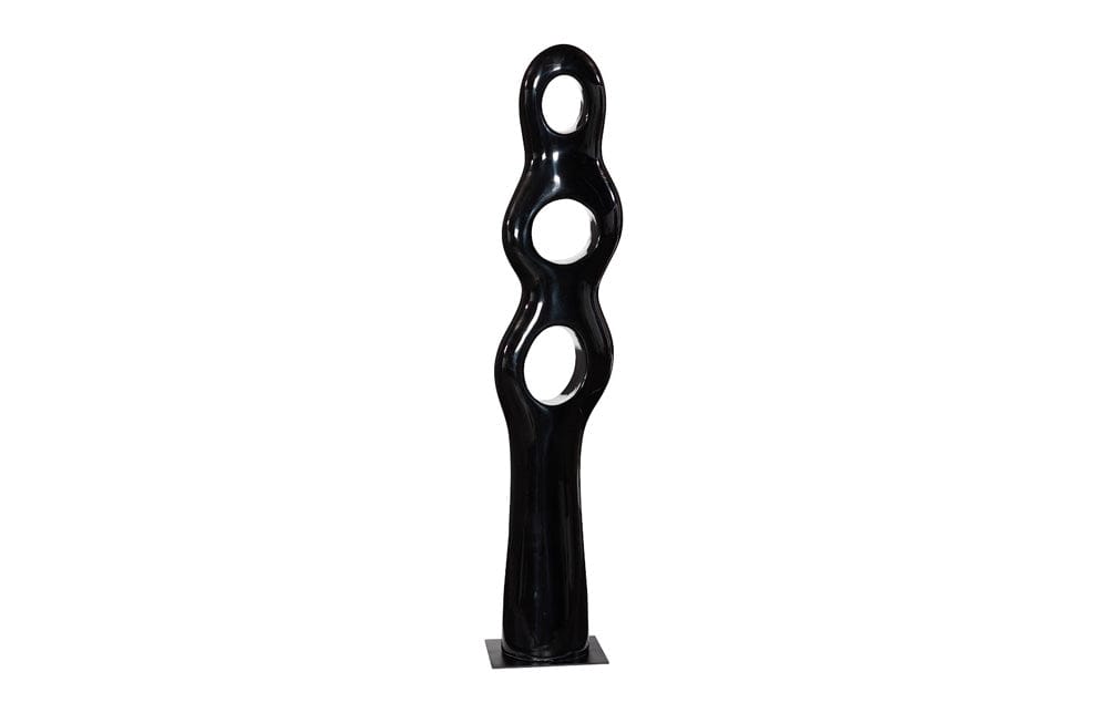 Phillips Collection - Triple Circle Sculpture, Gel Coat Black - PH118782 view 1