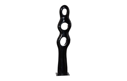 Phillips Collection - Triple Circle Sculpture, Gel Coat Black - PH118782 view 1