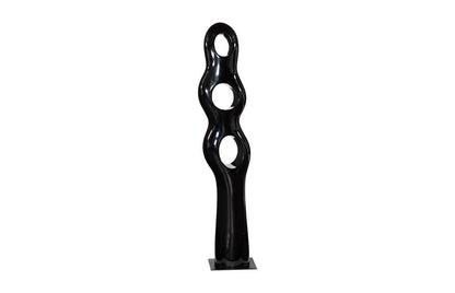 Phillips Collection - Triple Circle Sculpture, Gel Coat Black - PH118782 view 2
