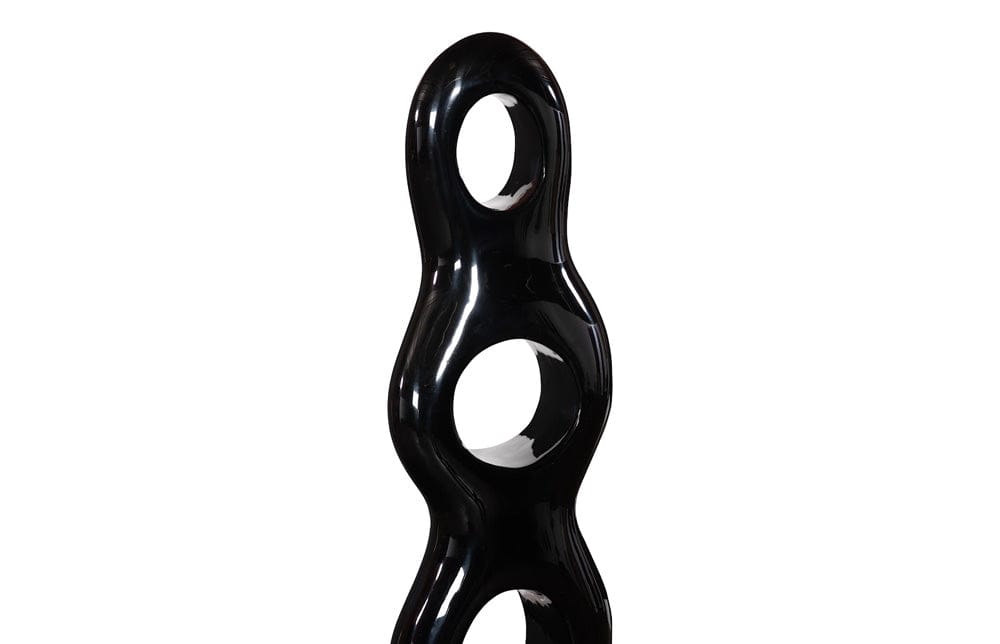 Phillips Collection - Triple Circle Sculpture, Gel Coat Black - PH118782 view 3