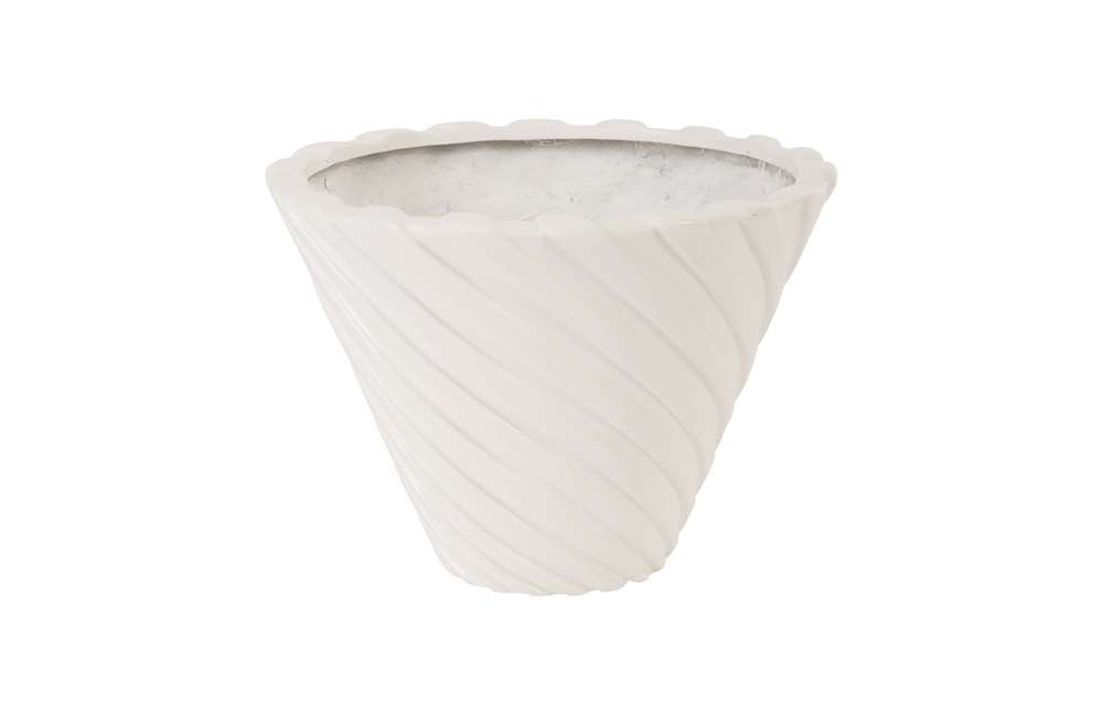 Phillips Collection - Turbo Planter, Gel Coat White - PH67841 veiw 1