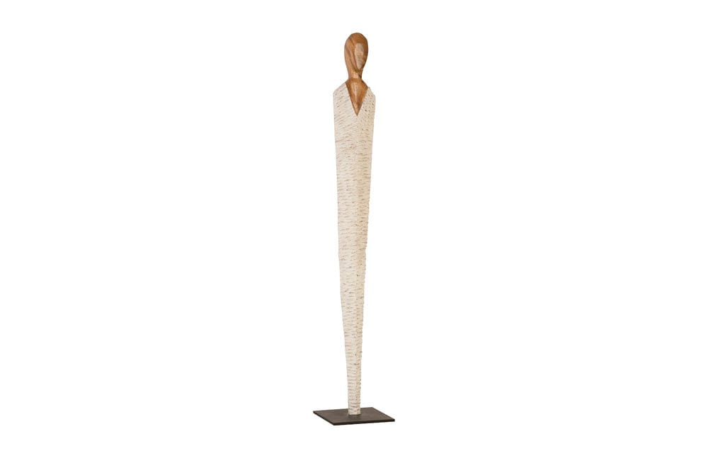 Phillips Collection - Vested Female Sculpture, Large, Chamcha, Natural, White, Gold - TH95609 view 1