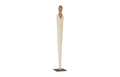Phillips Collection - Vested Female Sculpture, Large, Chamcha, Natural, White, Gold - TH95609 view 1