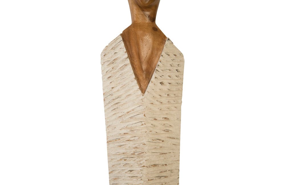 Phillips Collection - Vested Female Sculpture, Large, Chamcha, Natural, White, Gold - TH95609 view 3