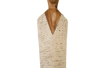 Phillips Collection - Vested Female Sculpture, Large, Chamcha, Natural, White, Gold - TH95609 view 3