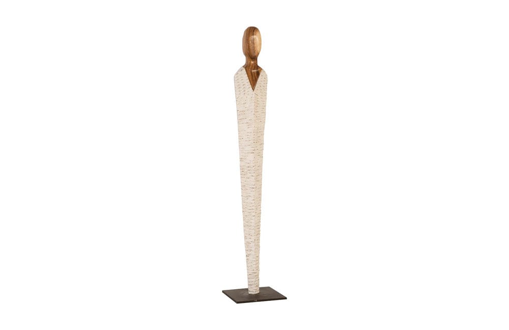 Phillips Collection - Vested Female Sculpture, Medium, Chamcha, Natural, White, Gold - TH80094 view 1