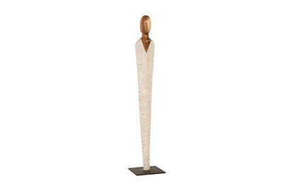 Phillips Collection - Vested Female Sculpture, Medium, Chamcha, Natural, White, Gold - TH80094 view 1