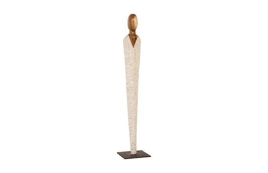Phillips Collection - Vested Female Sculpture, Medium, Chamcha, Natural, White, Gold - TH80094 view 1