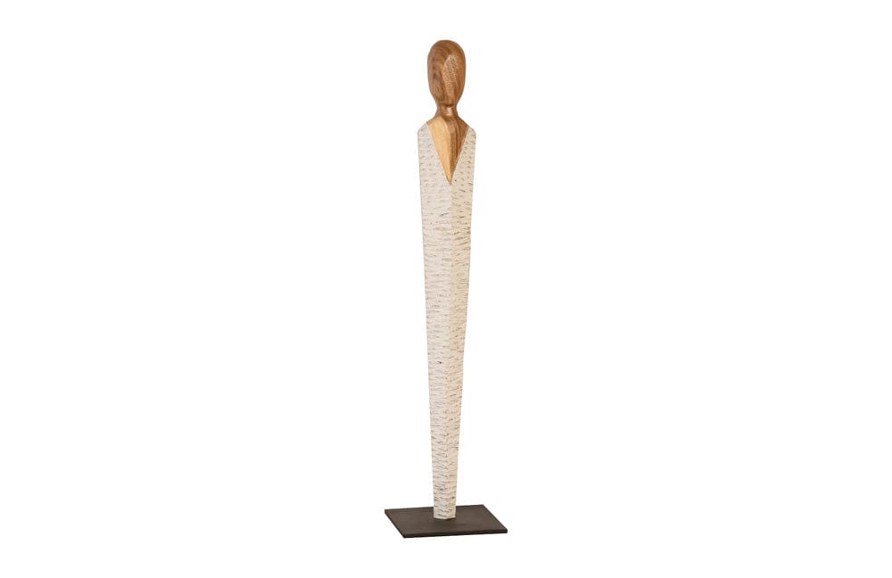 Phillips Collection - Vested Female Sculpture, Small, Chamcha, Natural, White, Gold - TH95605 view 1