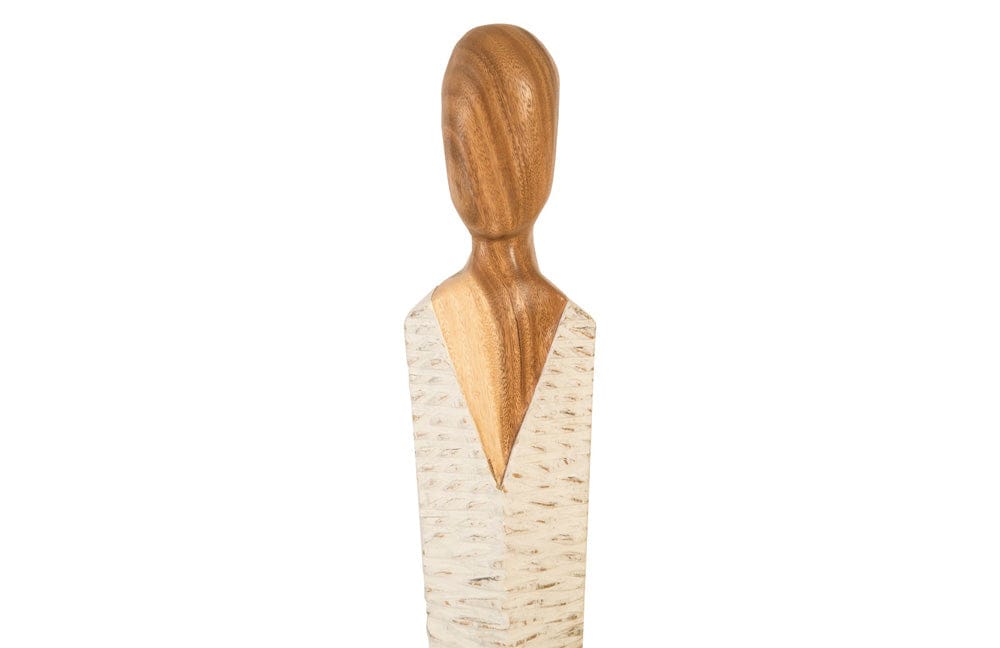 Phillips Collection - Vested Female Sculpture, Small, Chamcha, Natural, White, Gold - TH95605 view 2