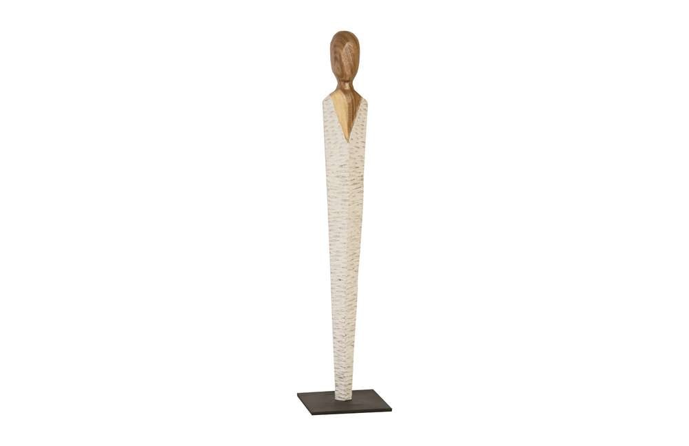 Phillips Collection - Vested Female Sculpture, Small, Chamcha, Natural, White, Gold - TH95605 veiw 1