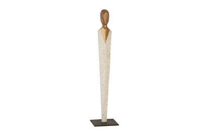 Phillips Collection - Vested Female Sculpture, Small, Chamcha, Natural, White, Gold - TH95605 veiw 1