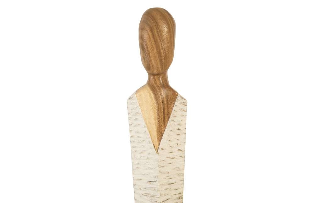 Phillips Collection - Vested Female Sculpture, Small, Chamcha, Natural, White, Gold - TH95605 veiw 2