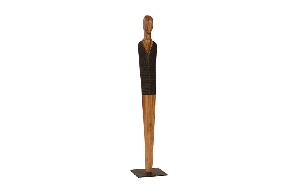 Phillips Collection - Vested Male Sculpture, Medium, Chamcha, Natural, Black, Copper - TH96241 view 1