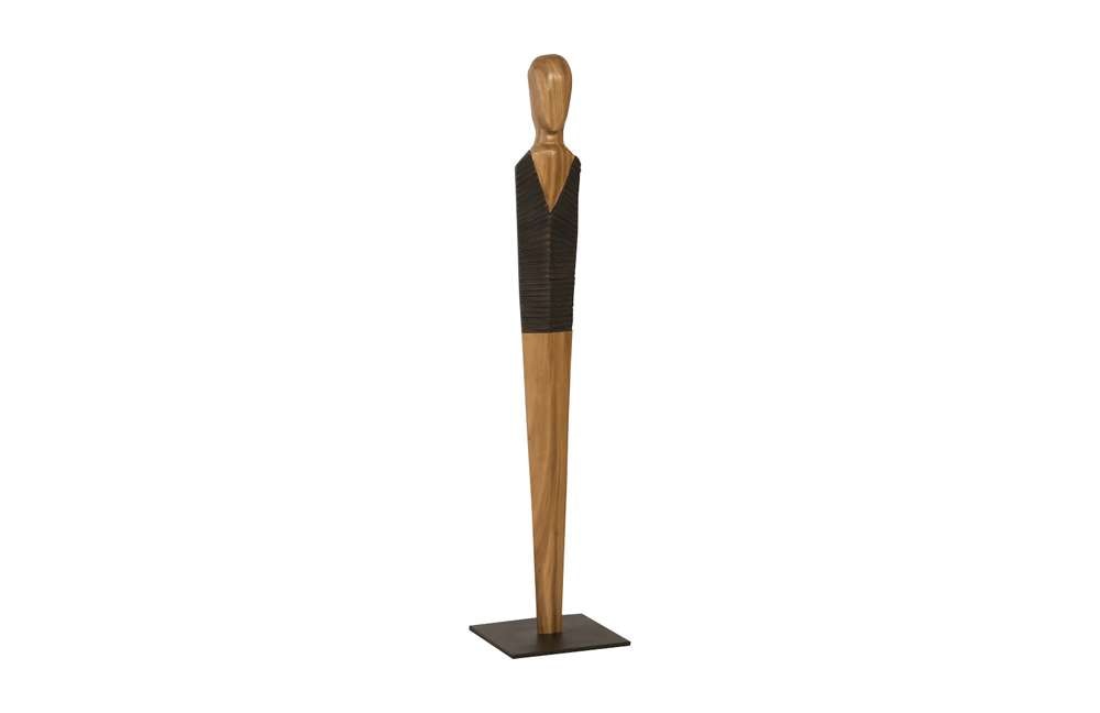 Phillips Collection - Vested Male Sculpture, Small, Chamcha, Natural, Black, Copper - TH95604 veiw 1