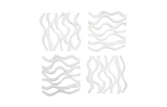 Phillips Collection - Vine Wall Tile, Matte White, Set of 4 - PH111552 veiw 1