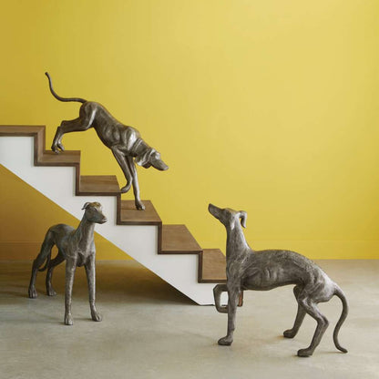Phillips Collection - Walking Dog Sculpture, Black/Silver, Aluminum - ID96065 veiw 3