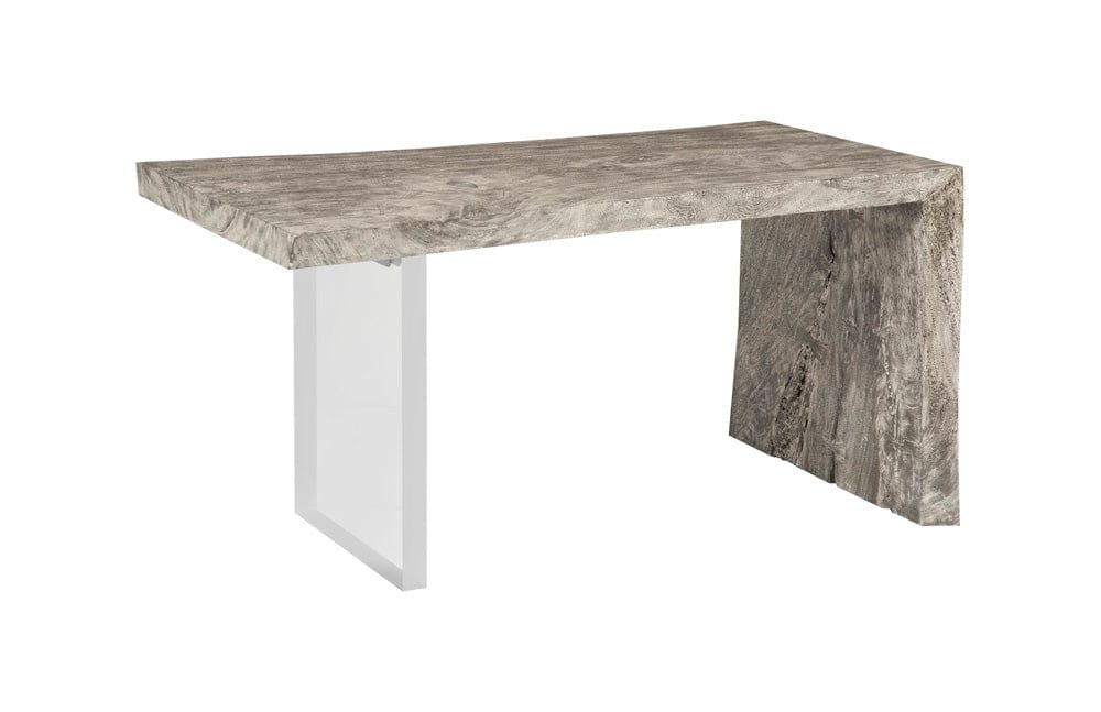 Phillips Collection - Waterfall Desk, Gray Stone, Acrylic Leg - TH105206 view 1