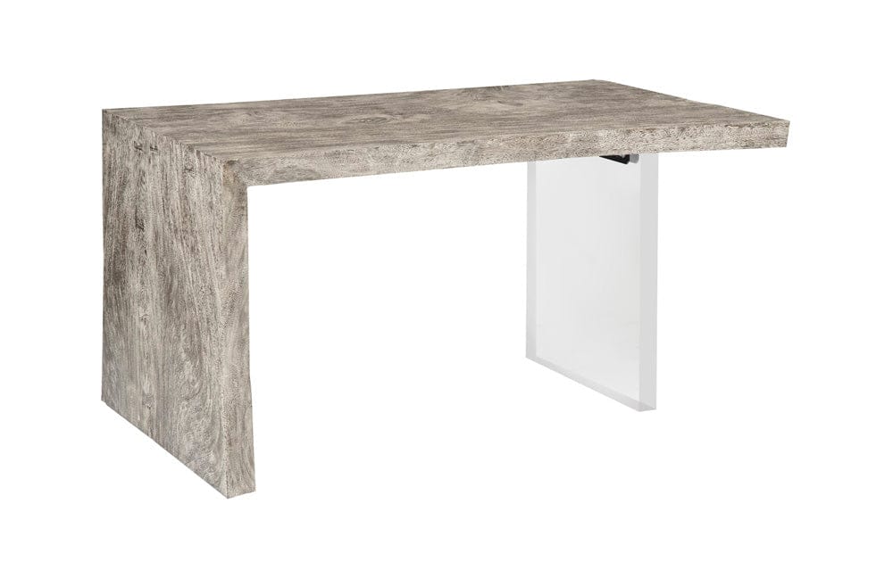Phillips Collection - Waterfall Desk, Gray Stone, Acrylic Leg - TH105206 view 3