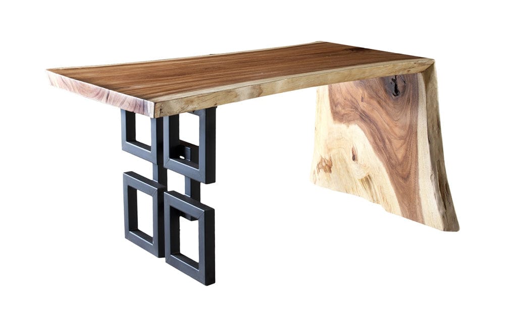 Phillips Collection - Waterfall Desk, Natural, Satin Black Overlap Leg - TH65574 view 1