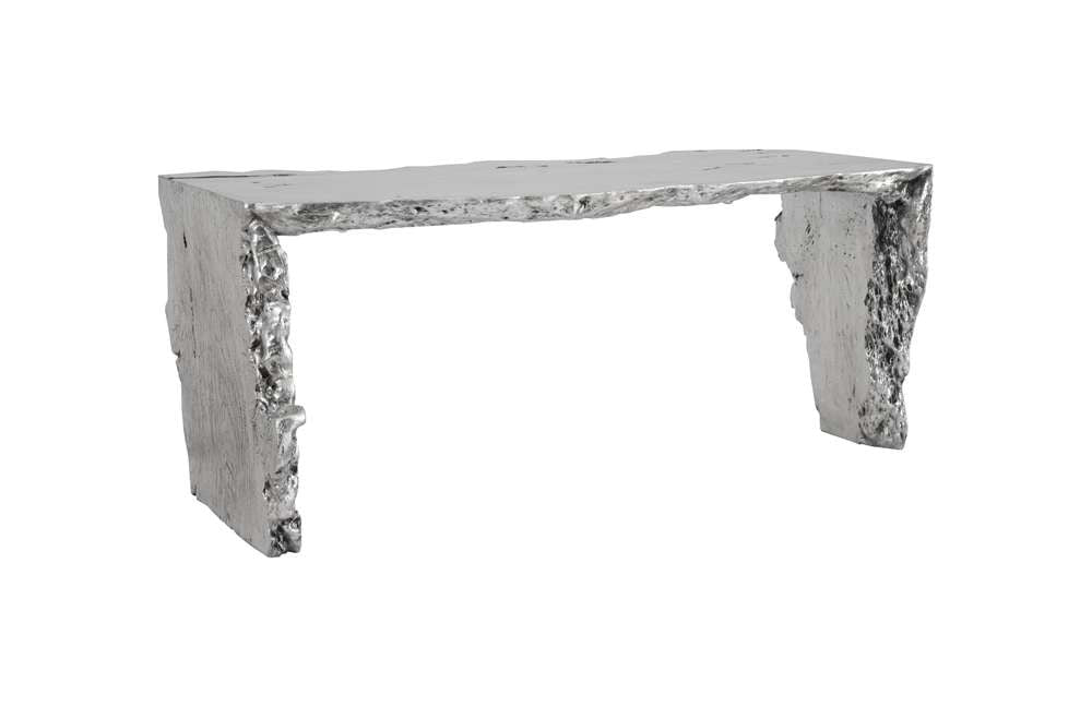 Phillips Collection - Waterfall Desk, Silver Leaf - PH104338 veiw 1