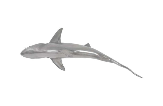 Phillips Collection - Whaler Shark Fish Wall Sculpture, Resin, Polished Aluminum Finish - PH64546 veiw 1