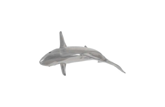 Phillips Collection - Whaler Shark Fish Wall Sculpture, Resin, Polished Aluminum Finish - PH64546 veiw 2