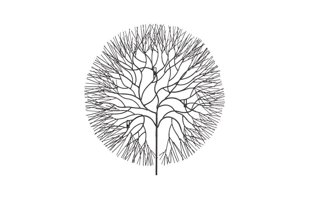 Phillips Collection - Wire Tree Wall Art, Large, Circle, Metal, Black - TH100394 view 1