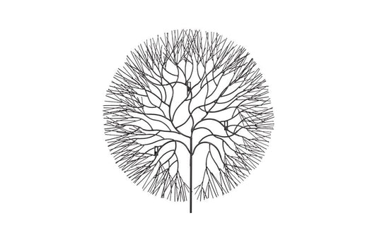 Phillips Collection - Wire Tree Wall Art, Large, Circle, Metal, Black - TH100394 view 1