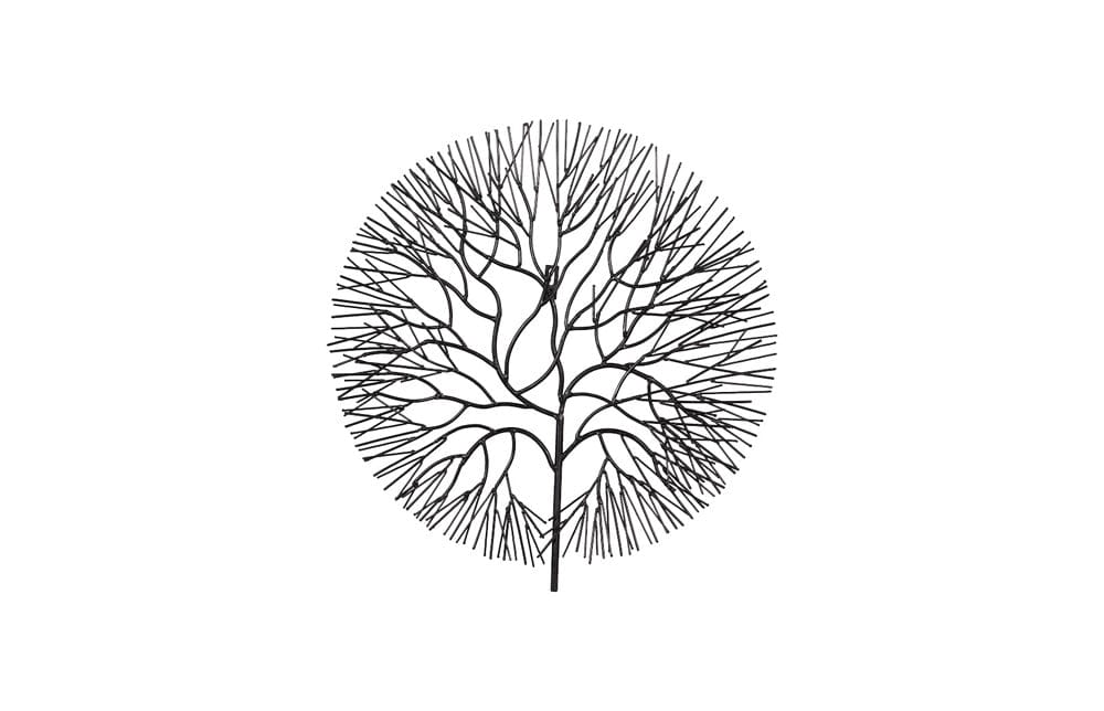 Phillips Collection - Wire Tree Wall Art, Small, Circle, Metal, Black - TH100392 view 1