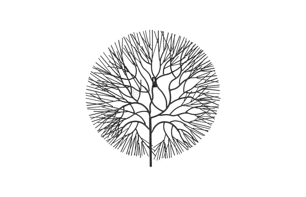 Phillips Collection - Wire Tree Wall Art, Small, Circle, Metal, Black - TH100392 view 3